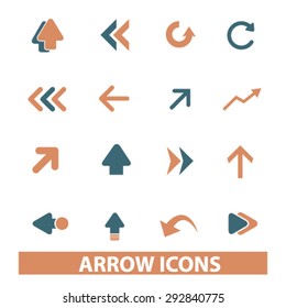 flecha, dirección de iconos vectoriales aislados