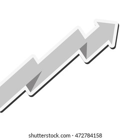 arrow direction label ribbon infographic icon. Flat and Isolated design. Vector illustration