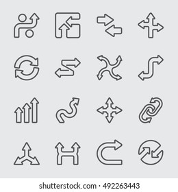 Arrow and Direction line icon