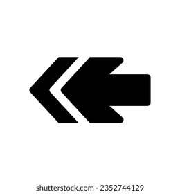Arrow direction line icon vector design template and ilustration with editable stroke