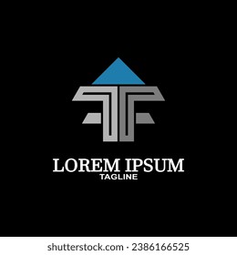 Logo de dirección de flecha. Icono de flecha. Se puede usar para logotipos de negocios, deportes y tecnología. Elementos de plantilla de diseño de logotipos de vectores planos.