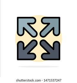 Arrow, Direction, Move Abstract Circle Background Flat color Icon