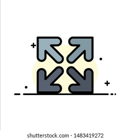Arrow, Direction, Move  Business Flat Line Filled Icon Vector Banner Template
