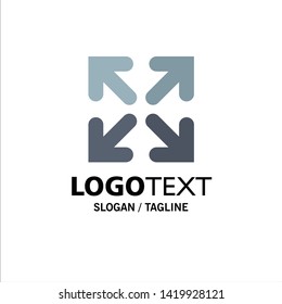 Arrow, Direction, Move Business Logo Template. Flat Color