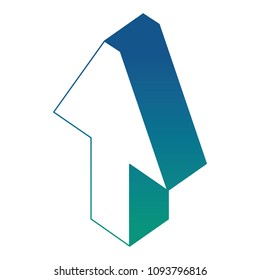 arrow direction up option image isometric