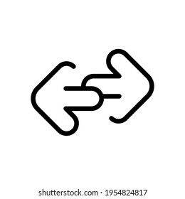 Arrow, direction or pointer, simple icon. Black icon on white background