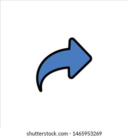 Arrow, Direction, Right, Forward Business Logo Template. Flat Color. Vector Icon Template background