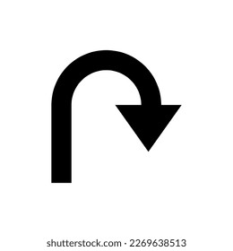 dirección de flecha diseño de señalización de carretera ilustración de elemento vector en fondo blanco..eps