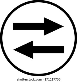 Arrow direction sign vector icon 