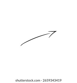 Boceto de dirección de flecha con estilo de línea gruesa 