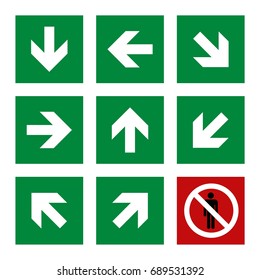 Arrow Direction in Square Signage Illustration Design. Vector EPS 10.