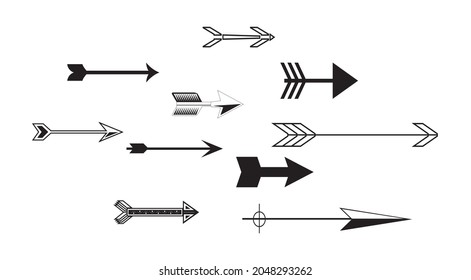arrow direction symbol consists of ten shapes