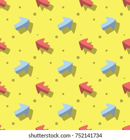 Arrow Direction Symbol Cute Style Seamless Pattern Background