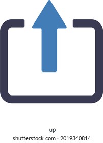 Up Arrow or Direction or Upload Icon Concept