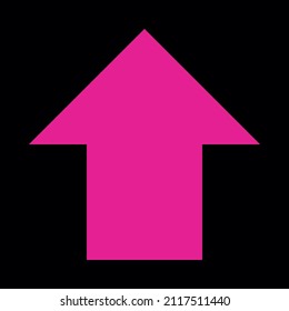 arrow up direction or upload vector icon flat symbol