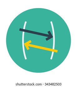 Arrow Directions Colored Vector Icon 