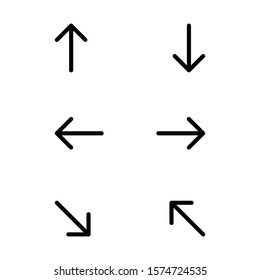 Arrow directions icon with variations