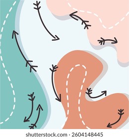 Arrow directions over abstract soft forms. Vector