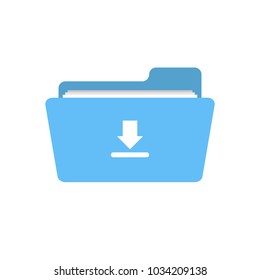 Arrow disk down download downloads folder get icon. Vector icon