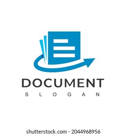 Arrow Document Logo Design Template