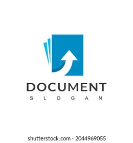 Arrow Document Logo Design Template