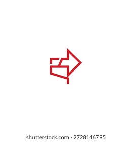 Idea del logotipo de la cabeza del perro de la flecha.