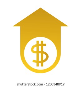 arrow up with dollar symbol