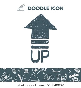 up arrow doodle