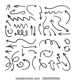 Arrow doodle collection. Hand drawn arrows. 
