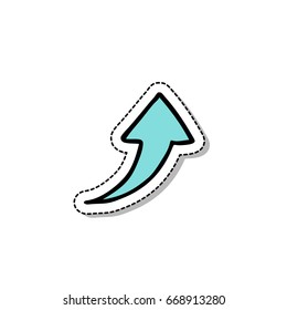 arrow doodle icon, sticker