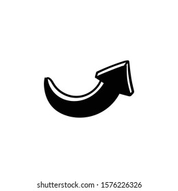 arrow doodle icon vector hand drawing 