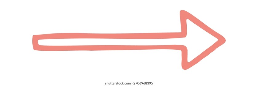 ícone de rabisco de seta. Ícone de ilustração de doodle vetorial isolado em bloco branco.