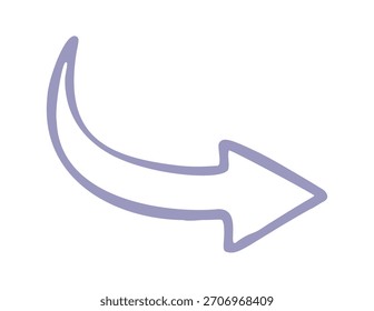 Icono de doodle de flecha. Vector doodle ilustración icono aislado en blanco bg.