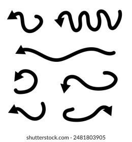 arrow doodle line vector illustration