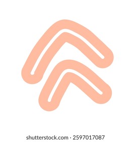 Arrow Doodle Pastel Colorful Brush Outline Cute Hand Drawn Shape