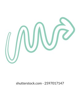 Arrow Doodle Pastel Colorful Brush Outline Cute Hand Drawn Shape