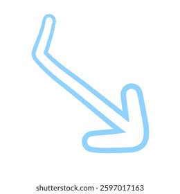 Arrow Doodle Pastel Colorful Brush Outline Cute Hand Drawn Shape