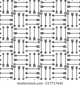 arrow doodle pattern seamless