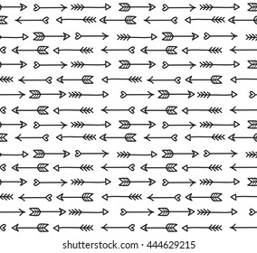 Arrow doodle seamless pattern
