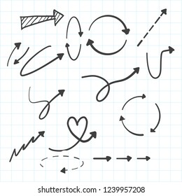 arrow doodle set