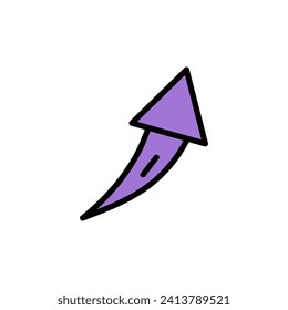 Arrow of doodle set. This illustration makes a bold statement with its striking arrow design, symbolizing direction and clarity against a pristine white background. Vector illustration.