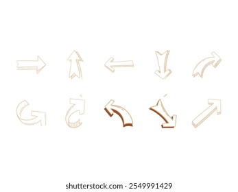 Arrow Doodle Shape Element Set