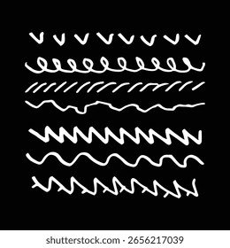 Conjunto de Ilustración vectorial Doodle de flecha Arte vectorial de stock