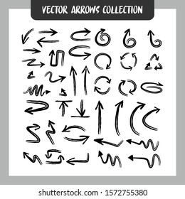 Arrow doodles collection. Hand drawn arrows.