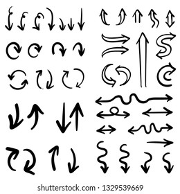 Arrow doodles, infographic elements, hand drawn arrows