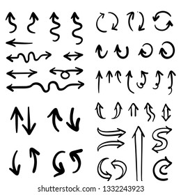 Arrow doodles, infographic elements, hand drawn arrows