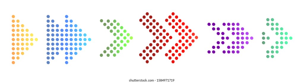 Arrow dot vector icon set. Arrow vector icon Vector illustration eps 10	