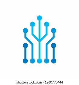 Arrow Dots Link Connection Business Company Vector Logo Design 