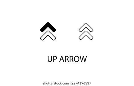 Up arrow double icon design stock illustration