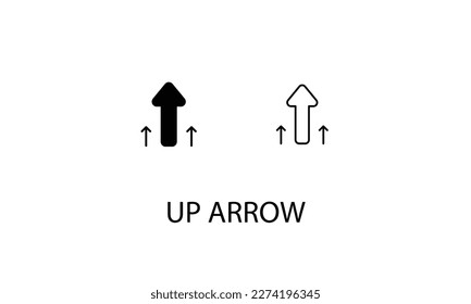 Up arrow double icon design stock illustration